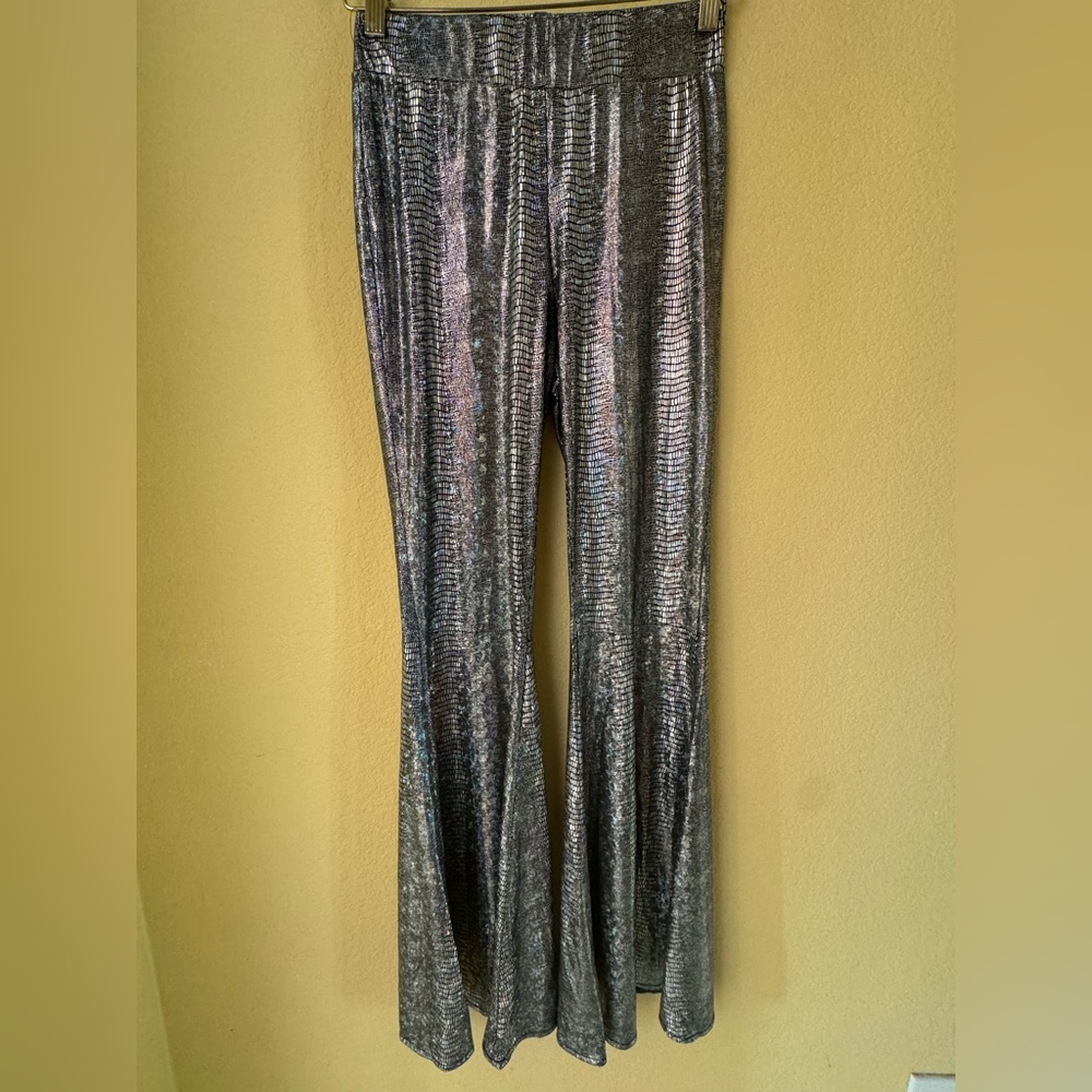 Shiny Bell Bottom Disco Pants Halloween Costume Size Small